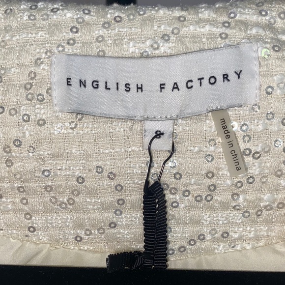 English Factory White Textured Blazer - Picture 2 of 12